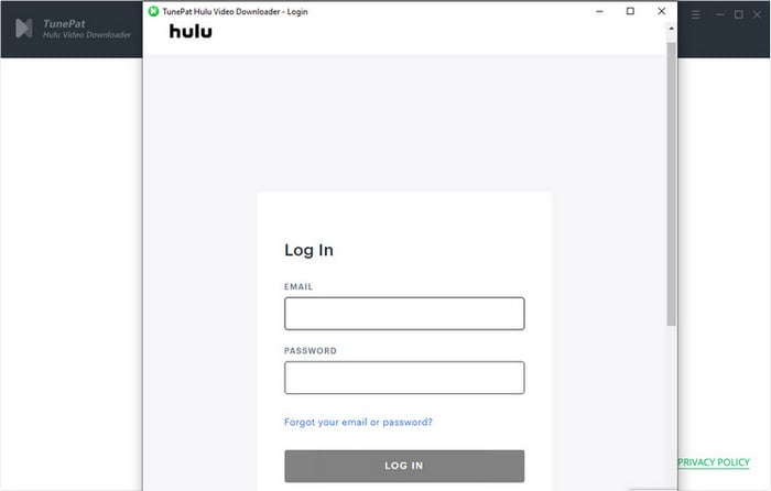log in to Hulu