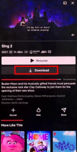 download netflix movie in high quality on mobile device