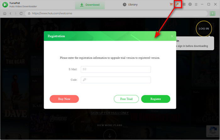 Register TunePat Hulu Video  Downloader