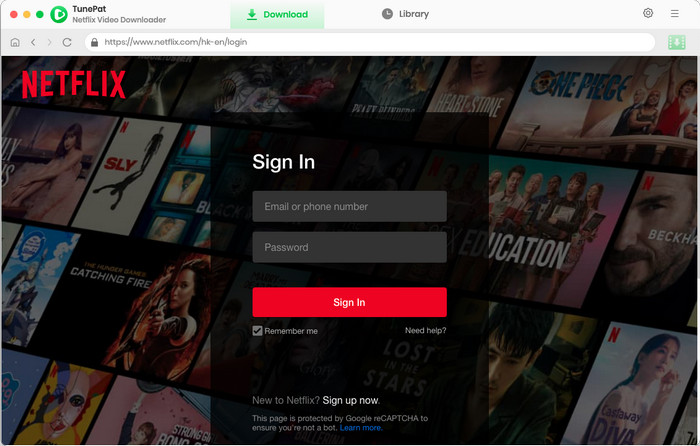 sign in Netflix on TunePat