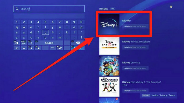 activate Disney Plus on game console ps4