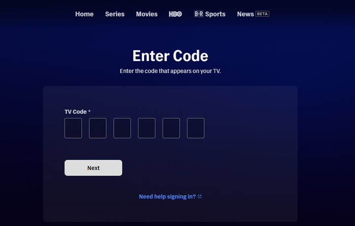 enter hbo max activation code on hbomax.com/tv-sign-in