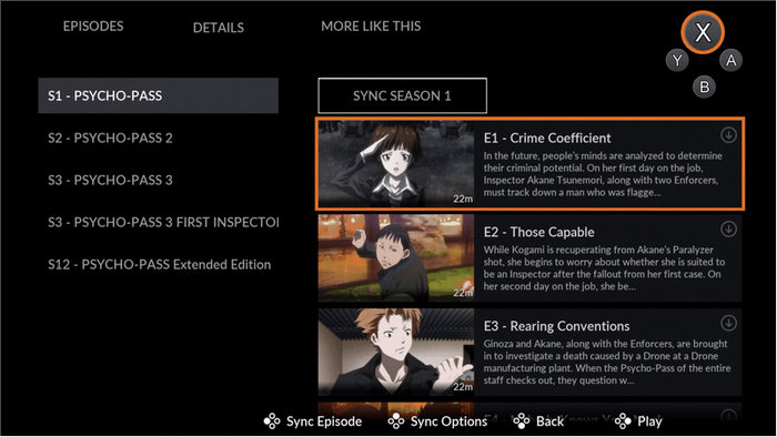 open crunchyroll episode on nintendo switch