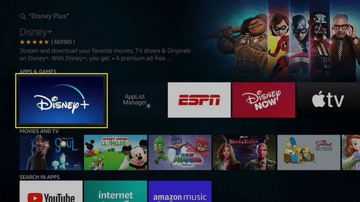 activate Disney Plus on streaming device amazon fire tv