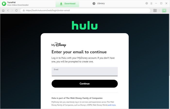 sign in to Hulu