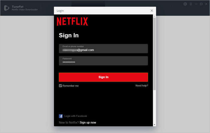 Sign in Netflix on TunePat